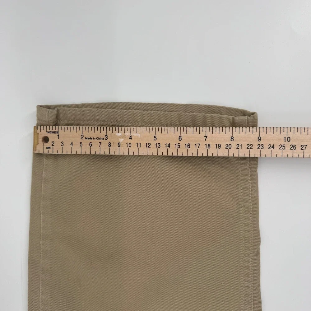Polo Jeans Co Ralph Lauren Mens Khaki Straight Leg Cotton Pants 34x30‎ Tan 5898Y